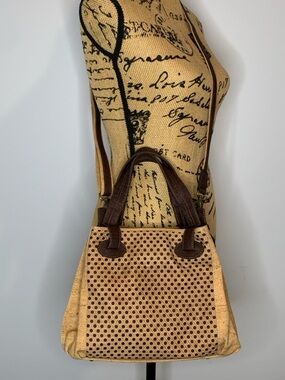 Artelusa Portugal Natural and Brown Cork Crossbody Shoulder Bag NWT